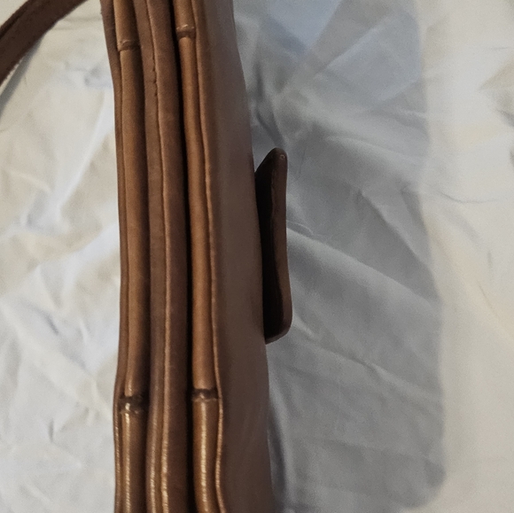 KANE-M Wristlet Wallet Brown Supple Leather - Picture 4 of 10